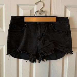 Faded Black Jean Shorts